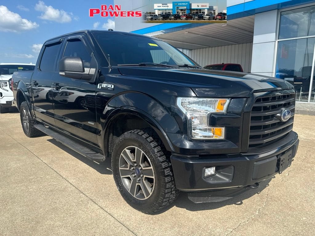 2016 Ford F-150 XLT in Black — front three-quarter view