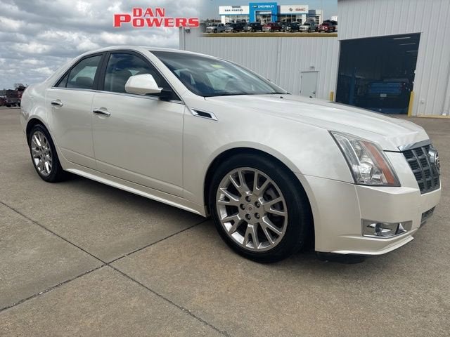 2013 Cadillac CTS Premium in White Diamond Tricoat — front three-quarter view