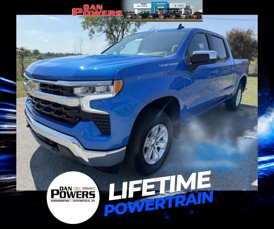 2025 Chevrolet Silverado 1500 LT in Riptide Blue Metallic — front three-quarter view