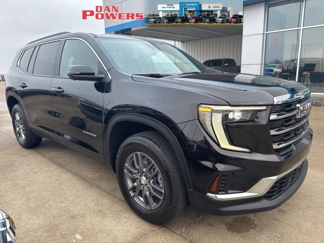 2025 GMC Acadia Elevation in Ebony Twilight Metallic — front three-quarter view
