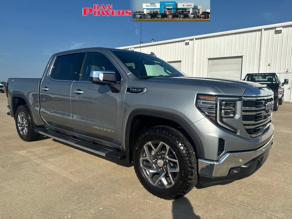 2026 GMC Sierra 1500 SLT in Sterling Metallic — front three-quarter view