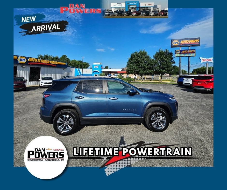 2025 Chevrolet Equinox LT in Lakeshore Blue Metallic — front three-quarter view