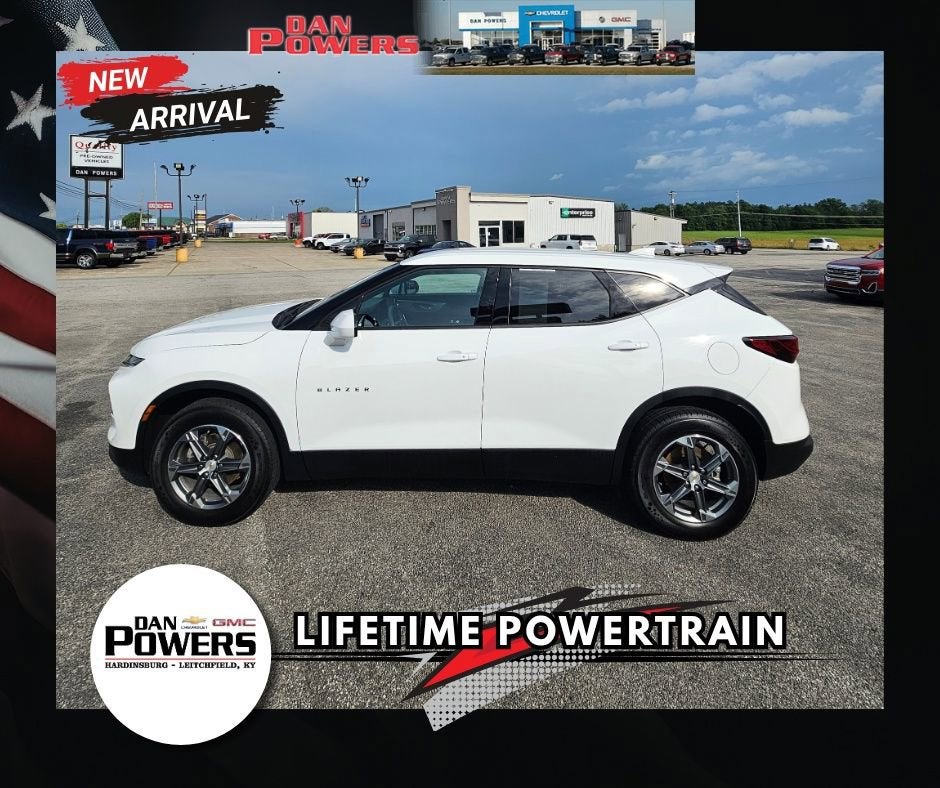 2024 Chevrolet Blazer 2LT in Summit White — front three-quarter view