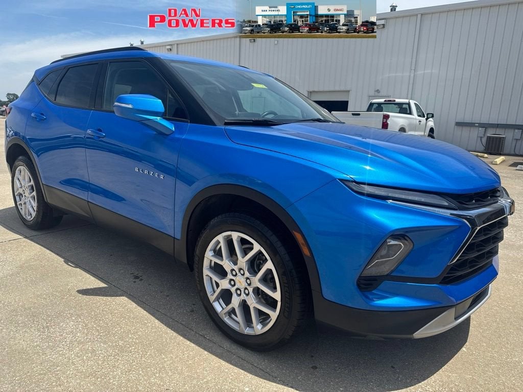 2024 Chevrolet Blazer 3LT in Riptide Blue Metallic — front three-quarter view