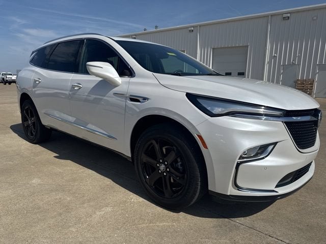 2024 Buick Enclave Essence in White Frost Tricoat — front three-quarter view